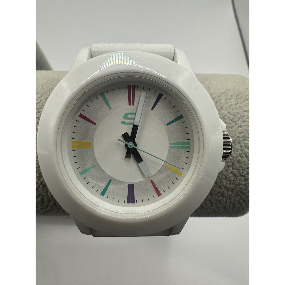 Sketchers sr6080w New Battery Plastic Silicone Womens Watch White 40MM 8"‎ Y